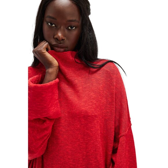 FREE PEOPLE Faye Sweater Midi | Rubies Combo Red 🎉 NWT - Picture 3 of 9